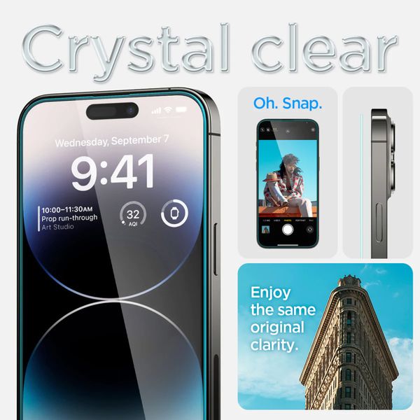 Spigen GLAStR Fit Displayschutzfolie 2er-Pack + Applicator Apple iPhone 14 Pro