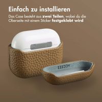 Accezz Echtleder Case  Apple Airpods 3 - Taupe