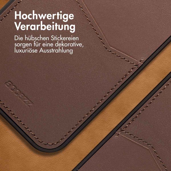 Accezz Premium Leather Card Slot Back Cover Apple iPhone 14 Pro Max - Braun