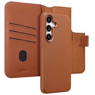 Accezz 2-in-1 Klapphülle aus Leder mit MagSafe Samsung Galaxy S25 Plus - Sienna Brown