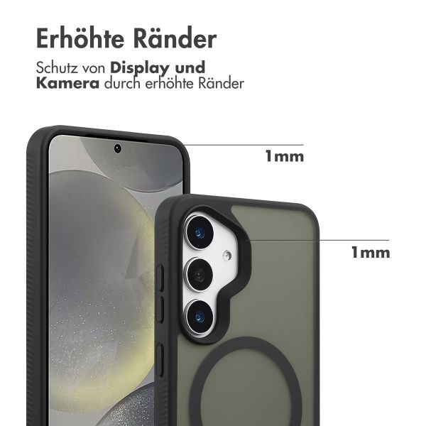 Accezz Rugged Frosted Back Cover mit MagSafe Samsung Galaxy S25 - Schwarz