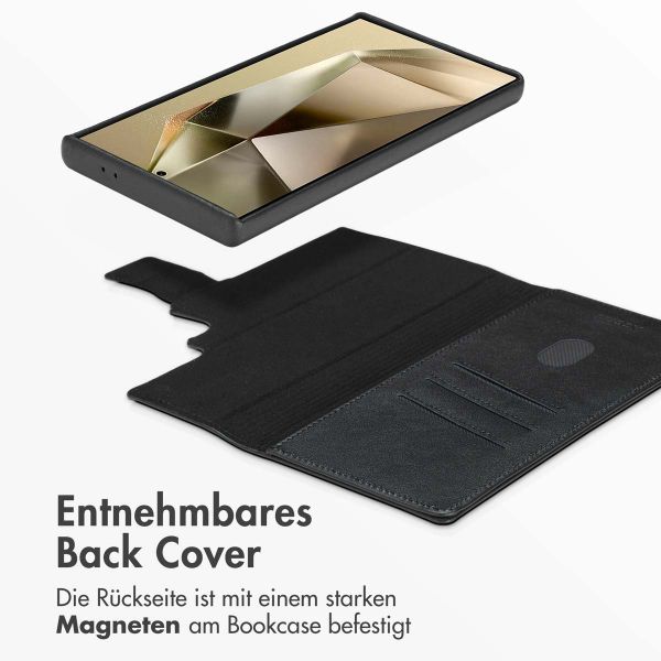 Accezz 2-in-1 Klapphülle aus Leder mit MagSafe Samsung Galaxy S24 Ultra - Onyx Black