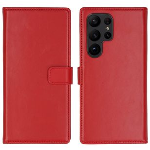 Selencia Echtleder Klapphülle Samsung Galaxy S23 Ultra - Rot
