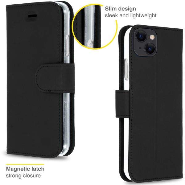 Accezz Wallet TPU Klapphülle Apple iPhone 13 - Schwarz