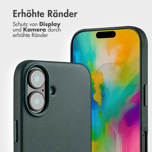 Accezz 2-in-1 Klapphülle aus Leder mit MagSafe Apple iPhone 16 - Cedar Green
