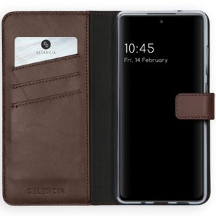 Selencia Echtleder Klapphülle Samsung Galaxy S20 FE - Braun
