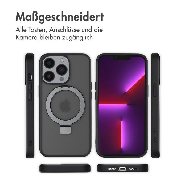Accezz Ring Stand Backcover mit MagSafe Apple iPhone 13 Pro - Schwarz