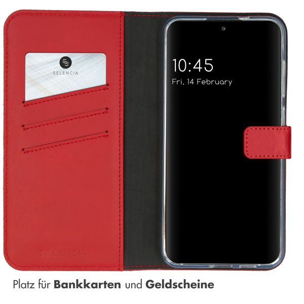 Selencia Echtleder Klapphülle Samsung Galaxy S24 Plus - Rot
