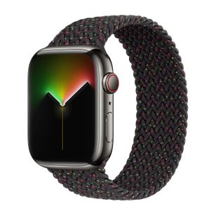 Apple Geflochtenes Solo Loop für  Apple Watch | 44/45/46/49 mm - Größe 3 - Black Unity