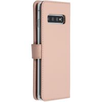 Selencia Echtleder Klapphülle Samsung Galaxy S10 - Dusty Pink