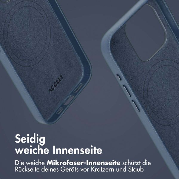 Accezz 2-in-1 Klapphülle aus Leder mit MagSafe Apple iPhone 15 Pro - Nightfall Blue