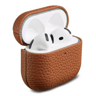 Accezz Echtleder Case  Apple Airpods 4 - Cognac