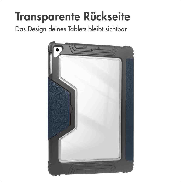 Accezz Rugged Trifold Klapphülle Apple iPad 6 (2018) 9.7 Zoll / iPad 5 (2017) 9.7 Zoll / Air 2 (2014)/Air 1 (2013) - Dunkelblau