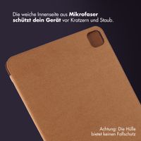 Accezz Leder Trifold Klaphülle Apple iPad 11 (2025) 11 Zoll A16 / iPad 10 (2022) 10.9 Zoll - Cognac