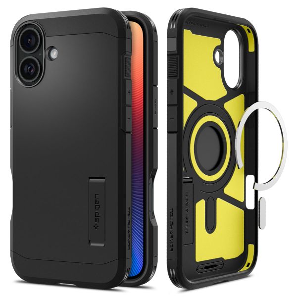 Spigen Tough Armor Backcover MagSafe Apple iPhone 16 - Schwarz