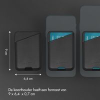 Accezz Echtleder Hülle + MagSafe Wallet Apple iPhone 17 Pro - Onyx Black