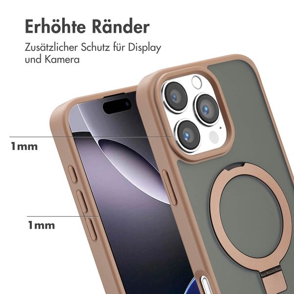 Accezz Ring Stand Backcover mit MagSafe Apple iPhone 16 Pro Max - Braun
