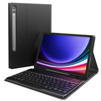Accezz Bluetooth Keyboard Klapphülle Samsung Galaxy Tab S10 Plus / Tab S9 FE Plus / Tab S9 Plus - QWERTY / NL - Schwarz