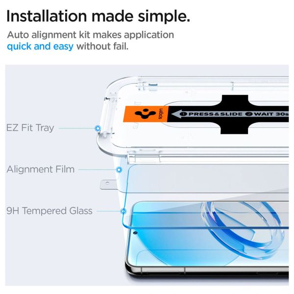 Spigen GLAStR Fit Displayschutzfolie 2er-Pack + Applicator Samsung Galaxy S23