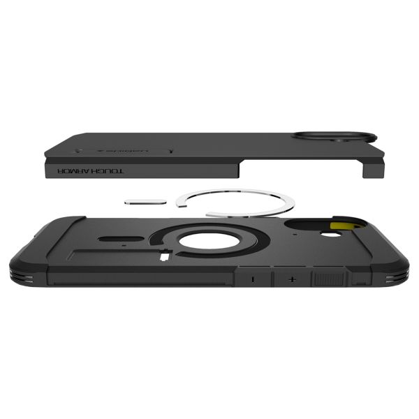 Spigen Tough Armor Backcover MagSafe Apple iPhone 16 - Schwarz