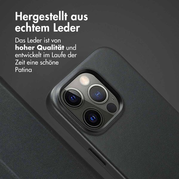 Accezz 2-in-1 Klapphülle aus Leder mit MagSafe Apple iPhone 14 Pro - Onyx Black