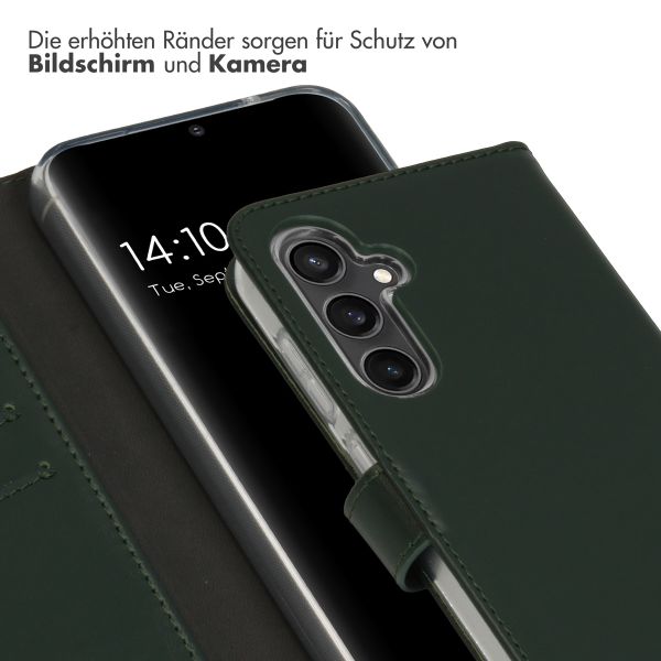 Selencia Echtleder Klapphülle Samsung Galaxy S23 FE - Grün