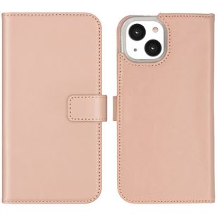 Selencia Echtleder Klapphülle Apple iPhone 14 - Dusty Pink