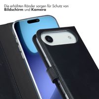 Selencia Echtleder Klapphülle Apple iPhone Air - Schwarz