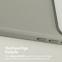Accezz MagSafe Leather Backcover Apple iPhone 18 Pro / 17 Pro - Light Grey
