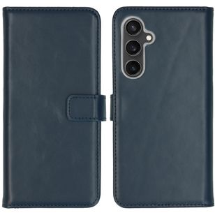 Selencia Echtleder Klapphülle Samsung Galaxy S23 FE - Blau