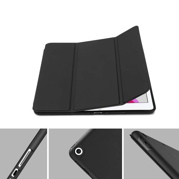 Accezz Trifold Klapphülle Apple iPad 9 (2021) 10.2 Zoll / iPad 8 (2020) 10.2 Zoll / iPad 7 (2019) 10.2 Zoll - Schwarz