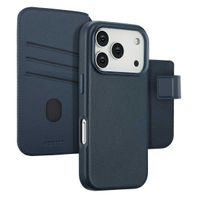 Accezz 2-in-1 Klapphülle aus Leder mit MagSafe Apple iPhone 17 Pro - Nightfall Blue