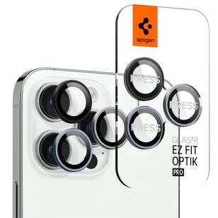 Spigen Optik Pro EZ Fit Lens Protector - Kameralinsenschutz (2er-Pack) für das Apple iPhone 16 Pro (Max) / 15 Pro (Max) - Zero One