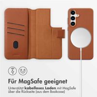 Accezz 2-in-1 Klapphülle aus Leder mit MagSafe Samsung Galaxy S25 Plus - Sienna Brown