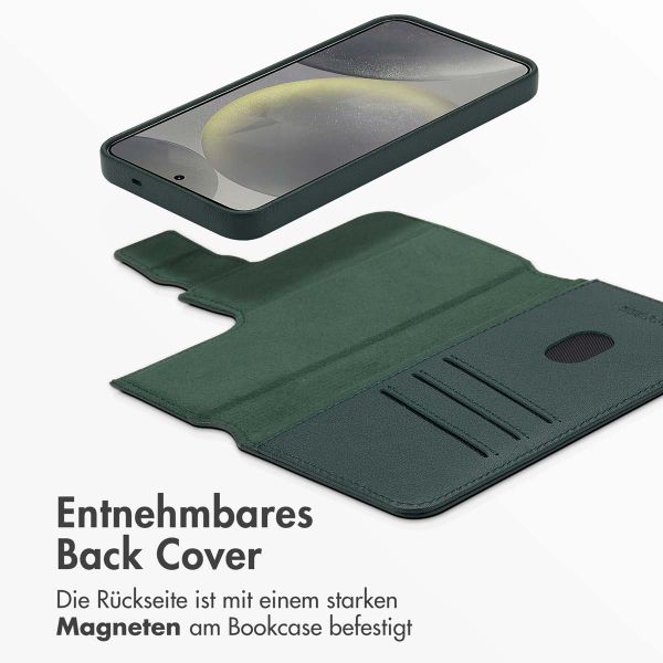 Accezz 2-in-1 Klapphülle aus Leder mit MagSafe Samsung Galaxy S25 - Cedar Green