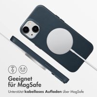 Accezz MagSafe Leather Backcover Apple iPhone 14 - Nightfall Blue