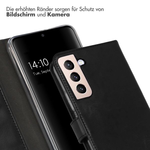 Selencia Echtleder Klapphülle Samsung Galaxy S22 Plus - Schwarz
