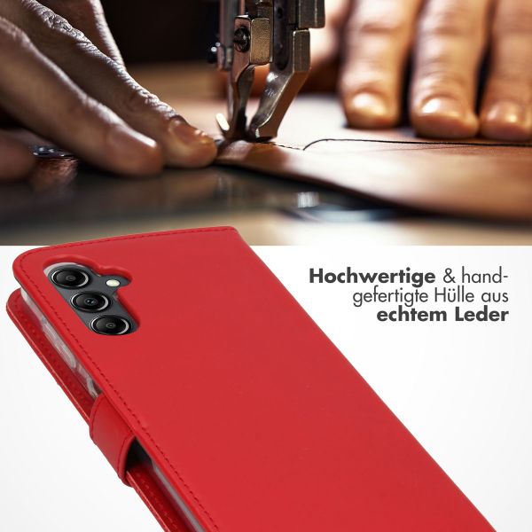 Selencia Echtleder Klapphülle Samsung Galaxy A14 (5G/4G) - Rot