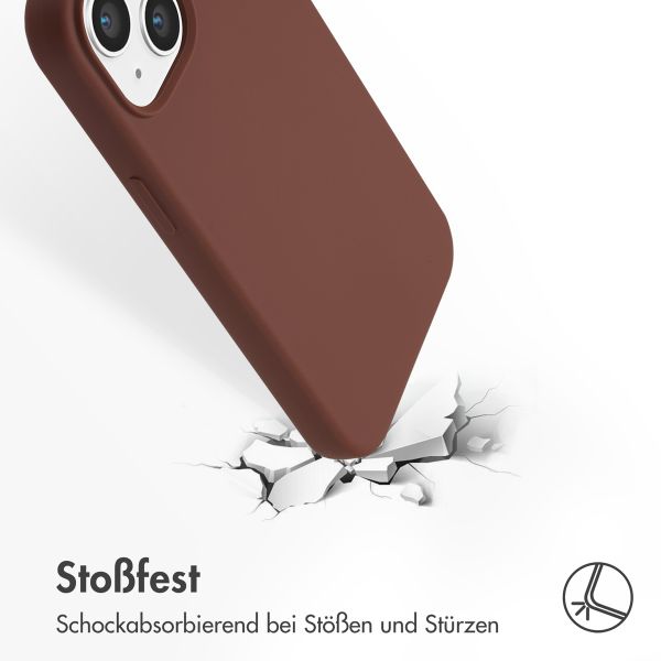 Accezz Liquid Silikoncase mit MagSafe Apple iPhone 15 - New Tea Brown