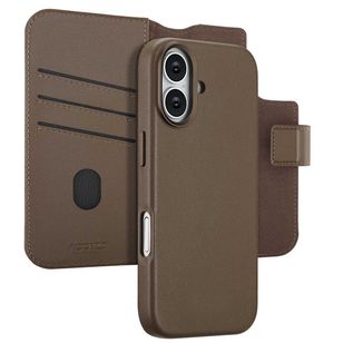 Accezz 2-in-1 Klapphülle aus Leder mit MagSafe Apple iPhone 17 - Kaffeebraun