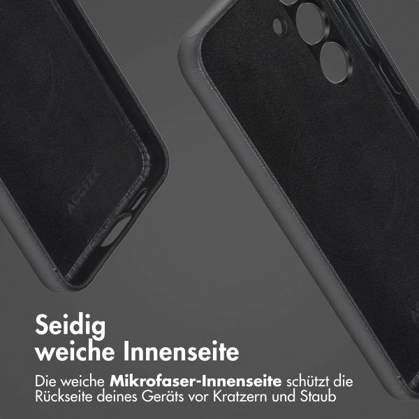 Accezz MagSafe Leather Backcover Samsung Galaxy S24 - Onyx Black