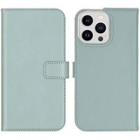 Selencia Echtleder Klapphülle Apple iPhone 14 Pro Max - Air Blue