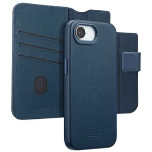 Accezz 2-in-1 Klapphülle aus Leder mit MagSafe Apple iPhone 17e / 16e - Nightfall Blue