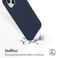 Accezz Liquid Silikoncase mit MagSafe Apple iPhone 15 Plus - Dunkelblau