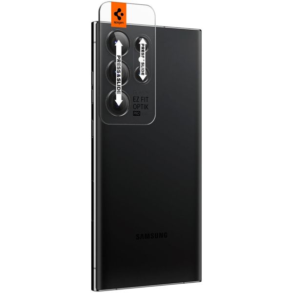 Spigen Optik Pro EZ Fit Lens Protector 2er-Pack Samsung Galaxy S23 Ultra - Schwarz