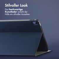 Accezz Classic Klapphülle Apple iPad 11 (2025) 11 Zoll A16 / iPad 10 (2022) 10.9 Zoll - Dunkelblau