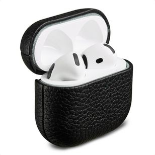 Accezz Echtleder Case  Apple Airpods 4 - Schwarz