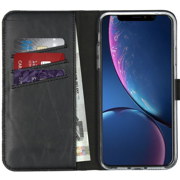 Selencia Echtleder Klapphülle Apple iPhone 11 Pro Max - Schwarz