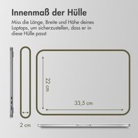 Accezz Laptop Hülle 13-14 Zoll - Laptop Sleeve - Dunkelgrün