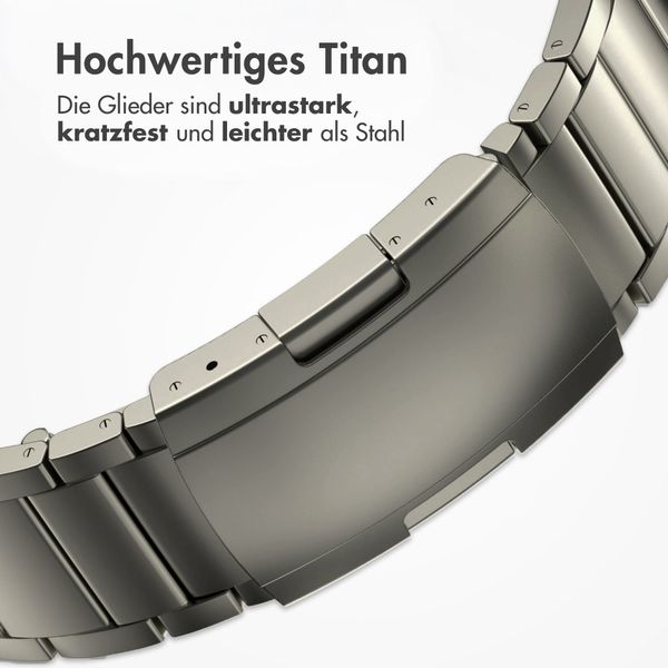 Accezz Mattes Titanstahlarmband für Samsung Galaxy Watch Ultra 2 (2026) / Ultra (2024/2025) - Titanium